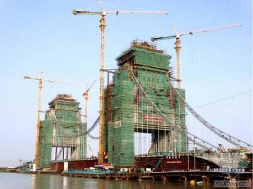 万福大桥九十米高塔